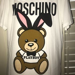 NWT Moschino PlayBoy SS 18 T shirt